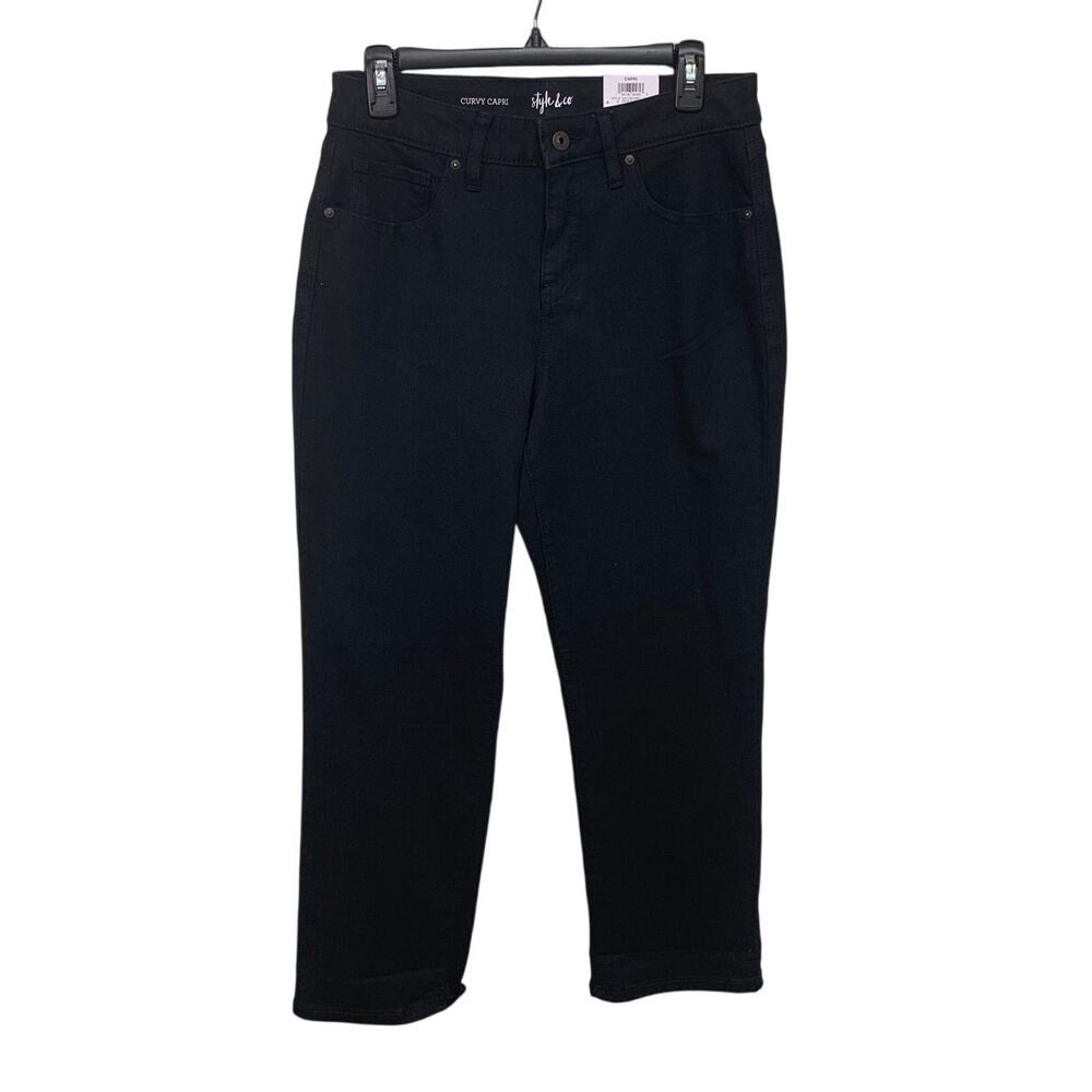 NWT New Style & Co Womens Size 10 Curvy Fit Slimming Pocket Capri Jeans - Picture 1 of 6